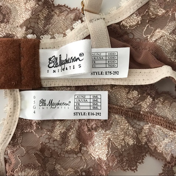 NEW Elle Macpherson China Rose Lace Set Bra Thong - Picture 7 of 9